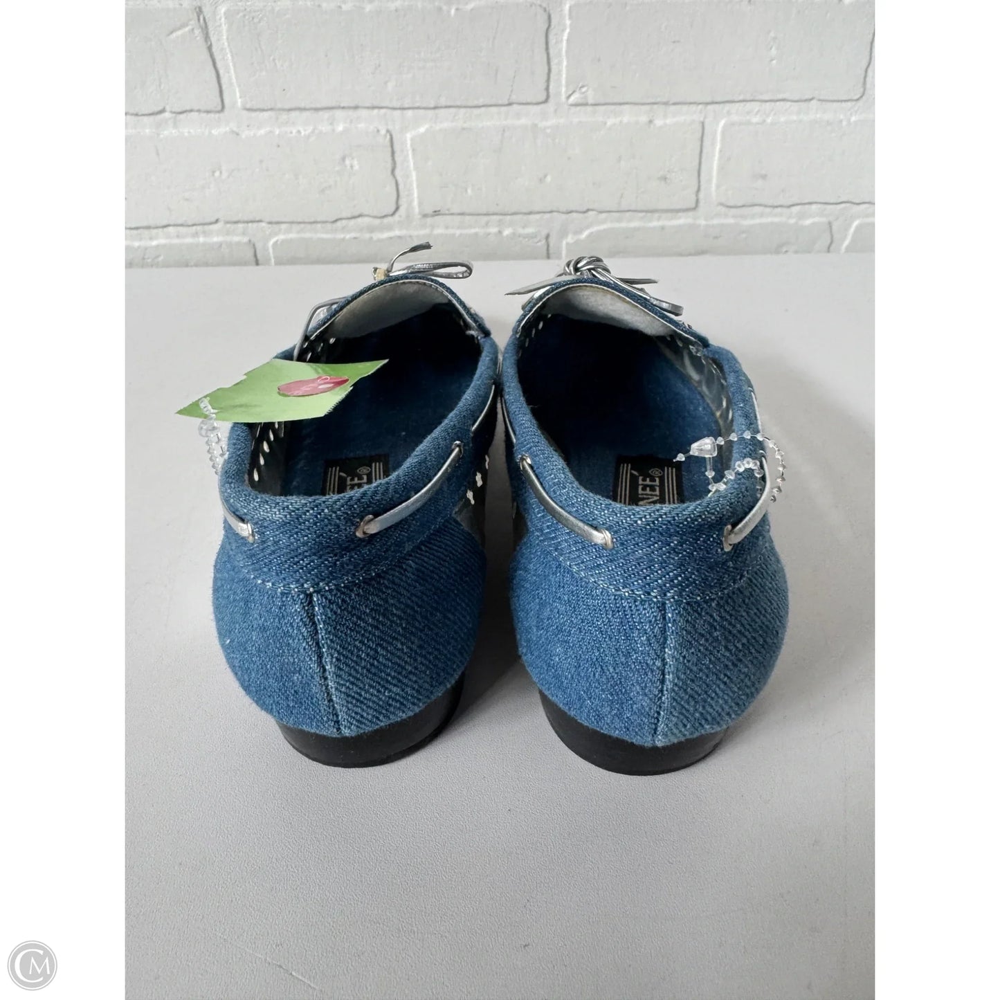 Shoes Flats By J Renee In Blue & Silver, Size: 6