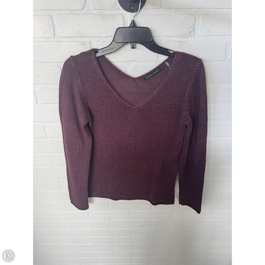 Sweater By Adrienne Vittadini In Brown & Purple, Size: S