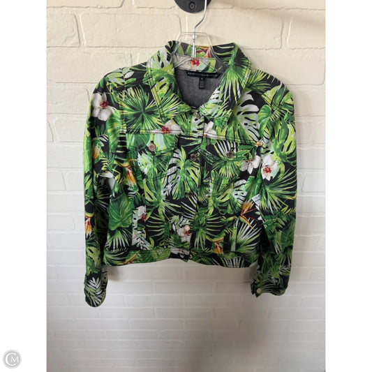 Jacket Denim By White House Black Market In Black & Green, Size: M