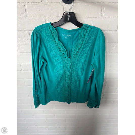 Top Long Sleeve By Soft Surroundings In Teal, Size: Xs