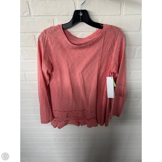 Tunic Long Sleeve By Soft Surroundings In Orange & White, Size: Xsp