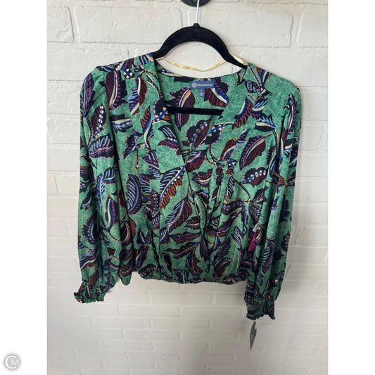 Top Long Sleeve By Democracy In Green, Size: L