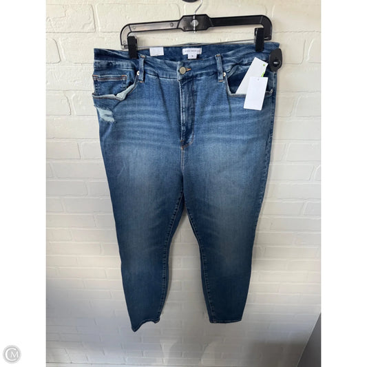 Jeans Skinny By Good American In Blue Denim, Size: 18