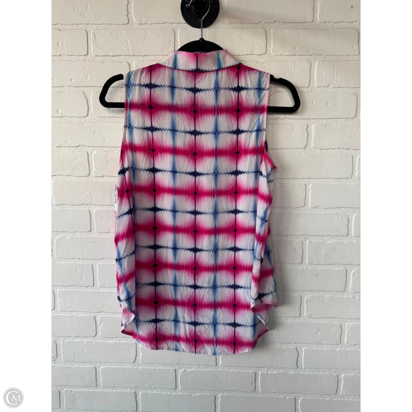 Top Sleeveless By Michael Stars In Pink & White, Size: Xs