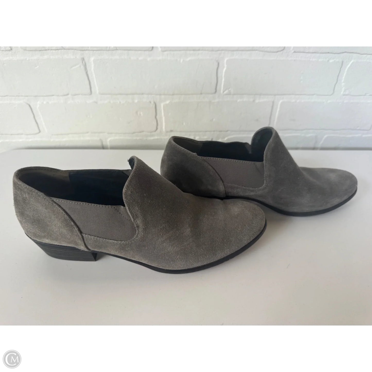 Boots Ankle Heels By Paul Green In Grey, Size: 8