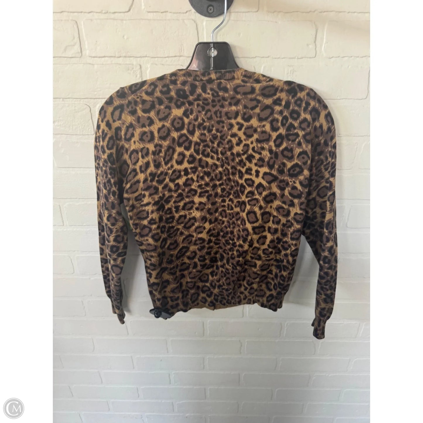 Sweater Cardigan By Talbots In Animal Print, Size: Sp