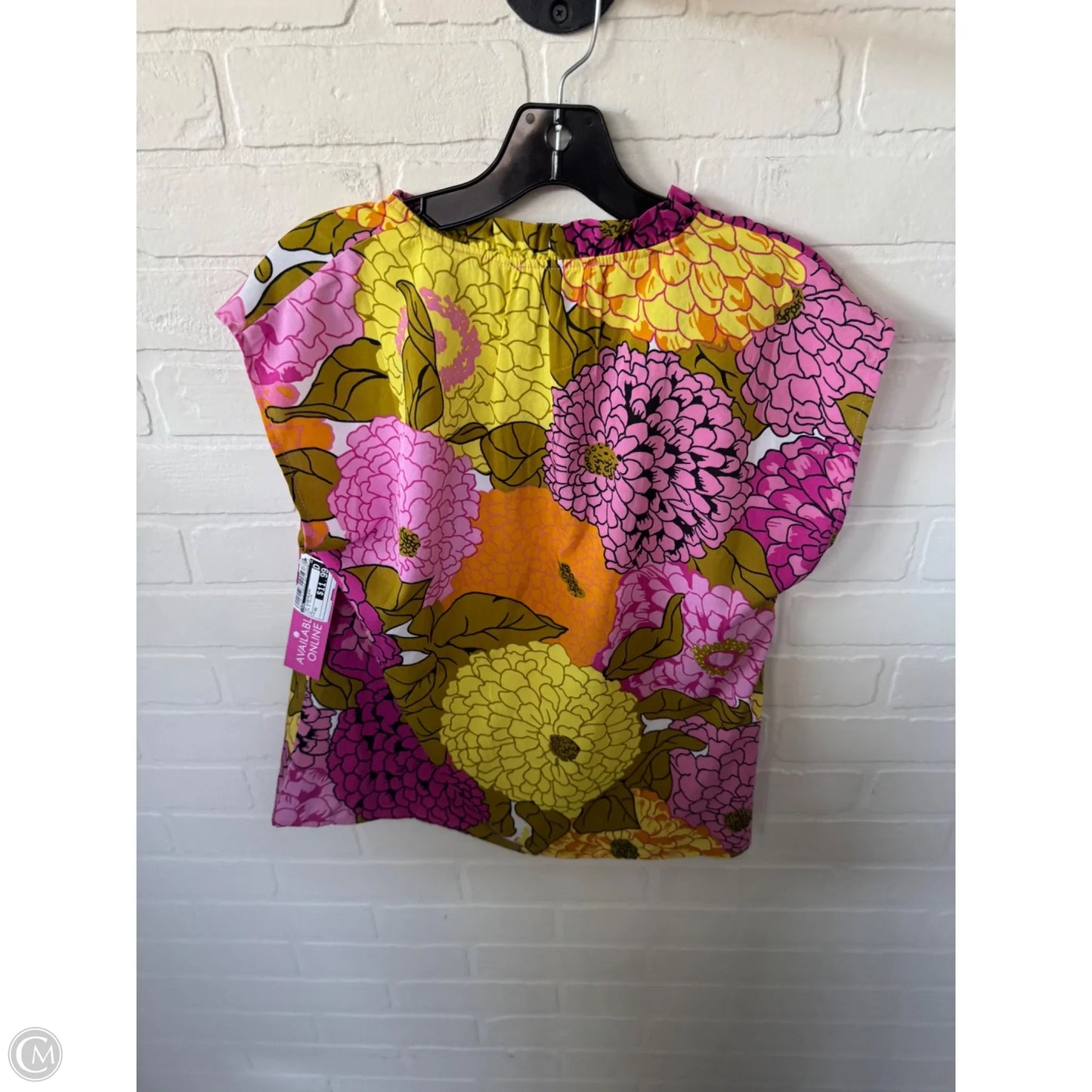 Top Sleeveless By Thml In Pink & Yellow, Size: Xs