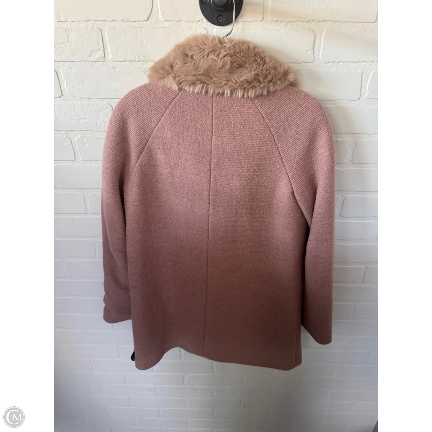 Coat Peacoat By Zara Basic In Pink, Size: Xs
