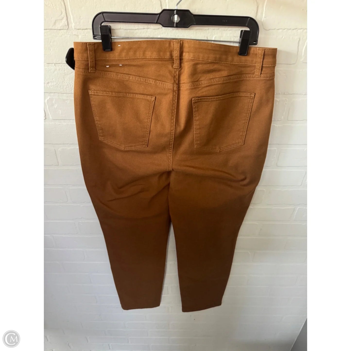 Jeans Straight By Talbots In Brown Denim, Size: 12