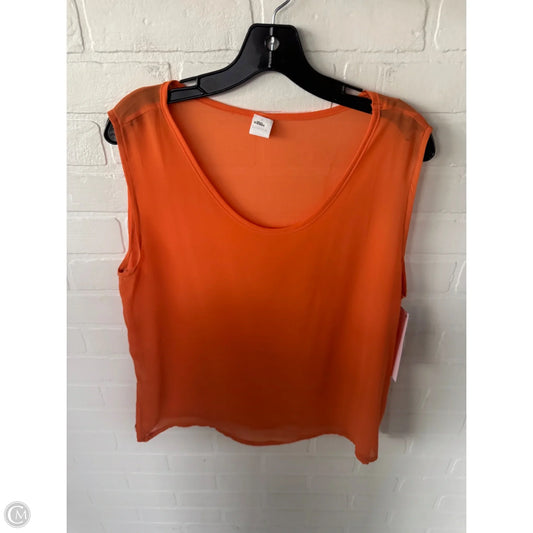 Top Sleeveless Basic By Moonlight By Y And S In Orange, Size: M