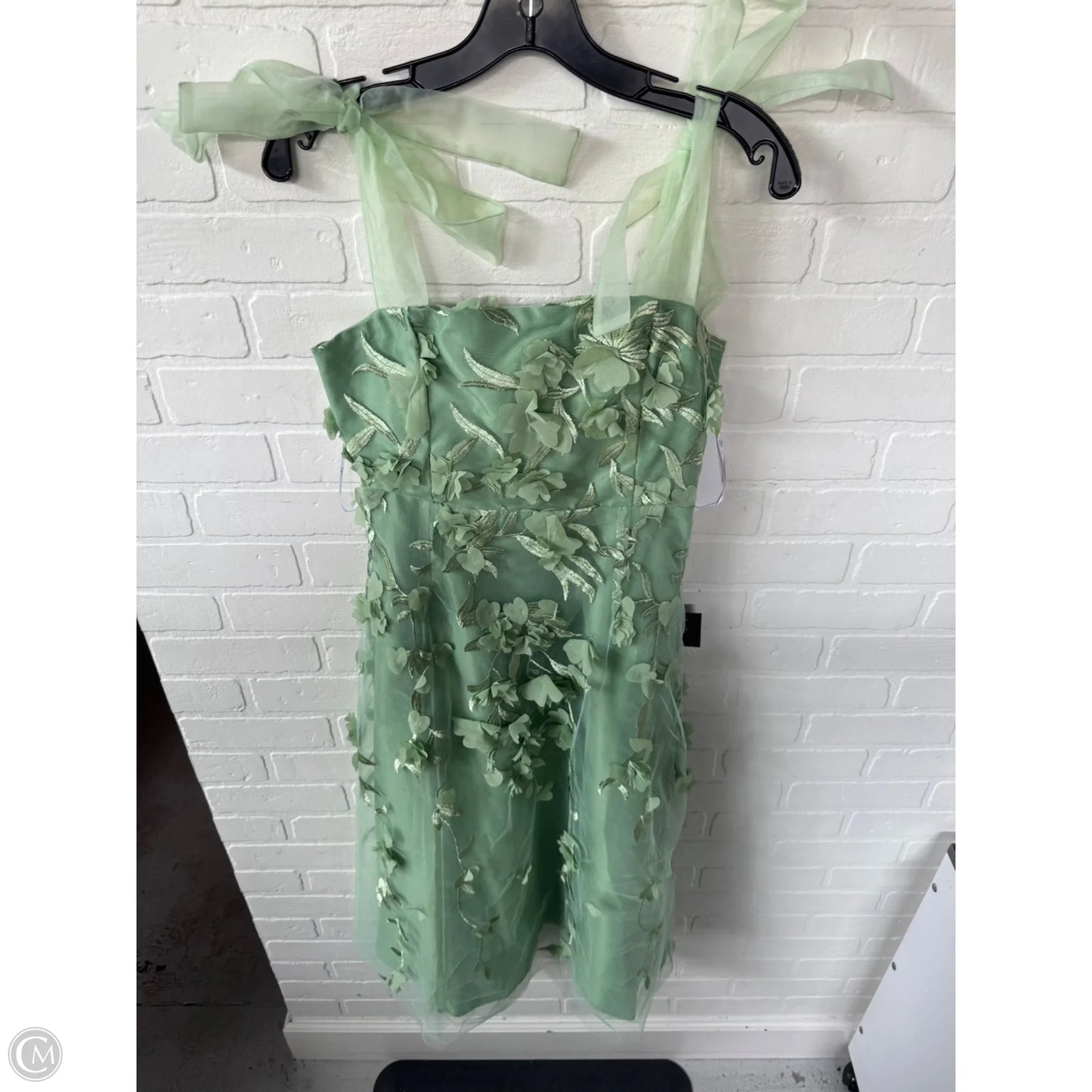 Dress Party Midi By Lulus In Green & White, Size: S