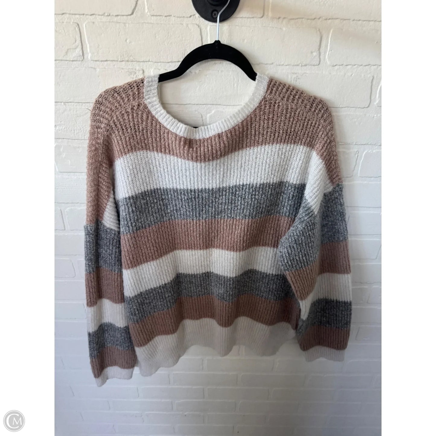 Sweater By Lulus In Cream & Tan, Size: L