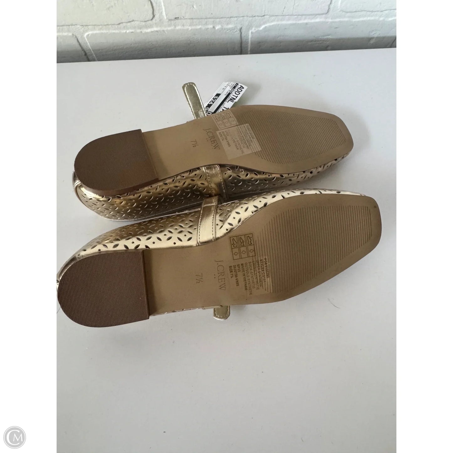 Shoes Flats By J. Crew In Gold, Size: 7.5