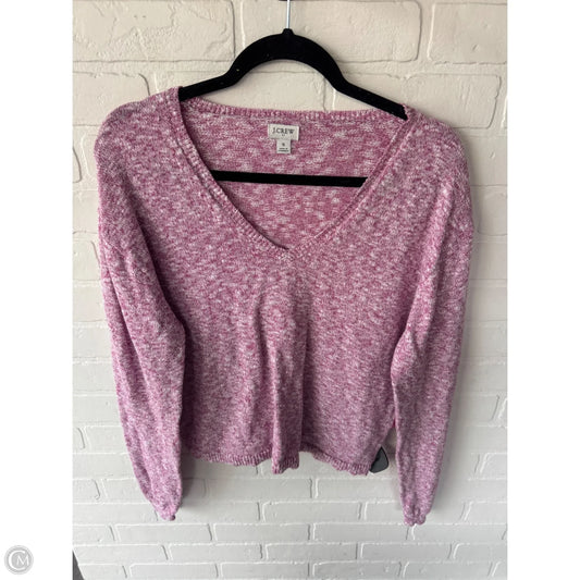Sweater By J. Crew In Pink & White, Size: S