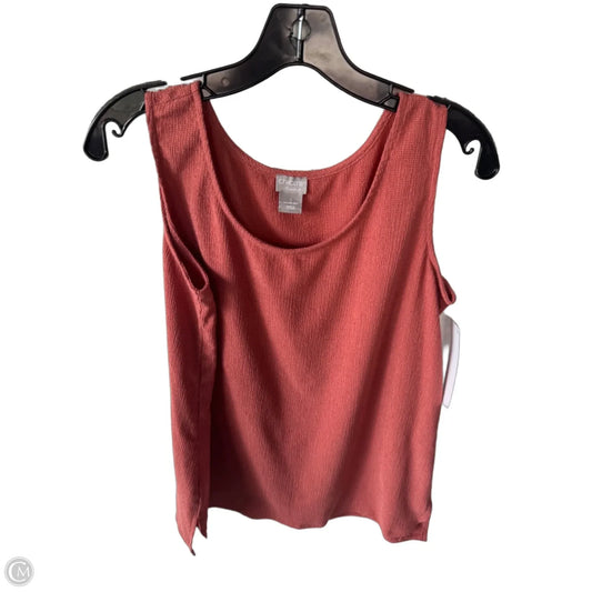 Top Sleeveless By Chicos In Orange, Size: M