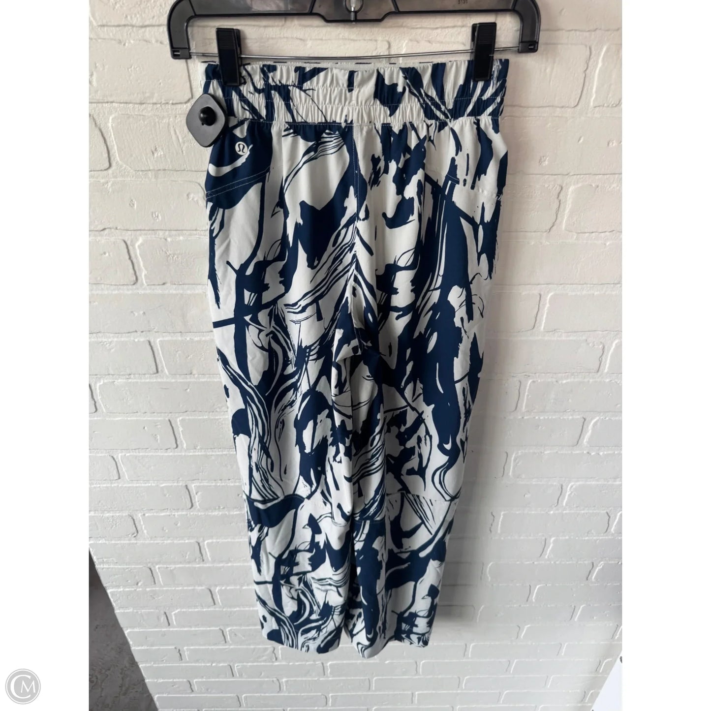 Athletic Pants By Lululemon In Blue & White, Size: 2