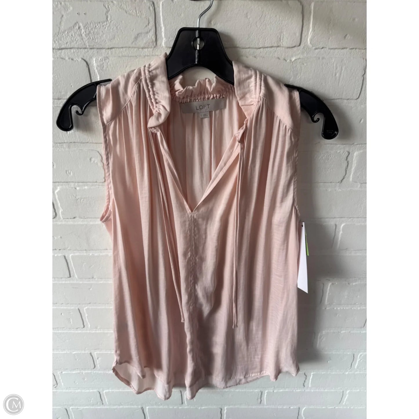 Top Sleeveless By Loft In Pink, Size: S
