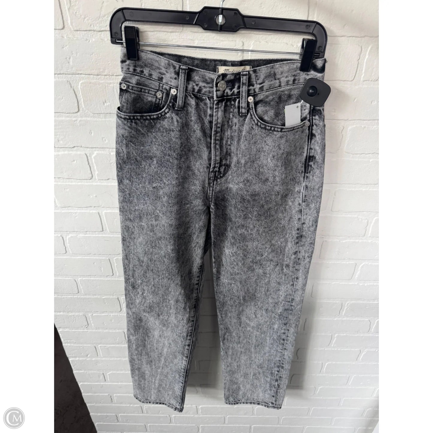Jeans Straight By Madewell In Black Denim, Size: 2