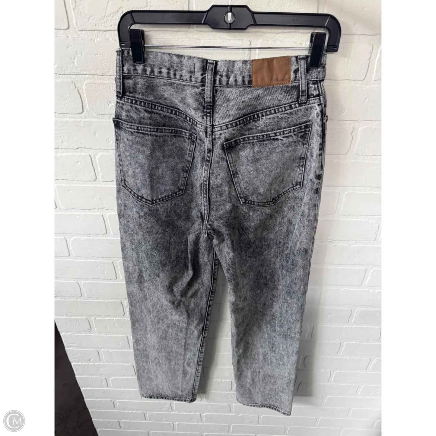 Jeans Straight By Madewell In Black Denim, Size: 2