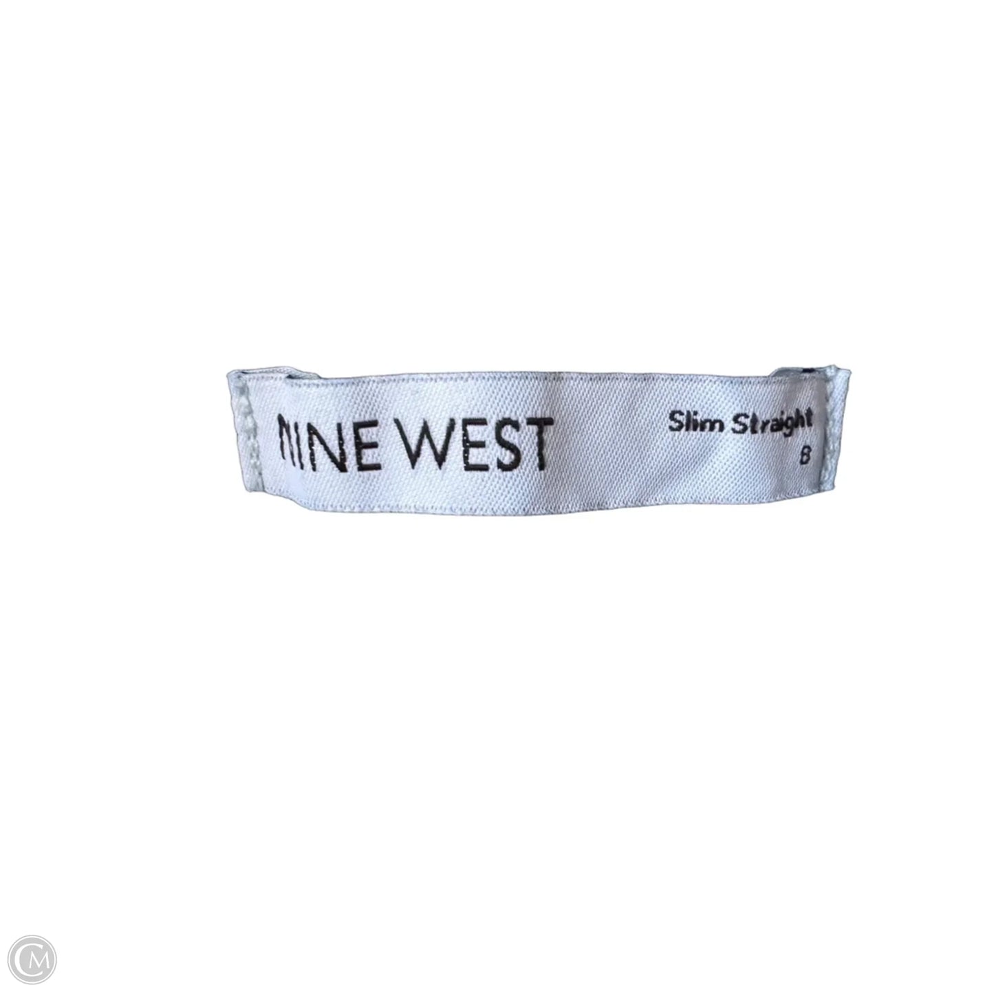 Jeans Straight By Nine West In Blue Denim, Size: 8