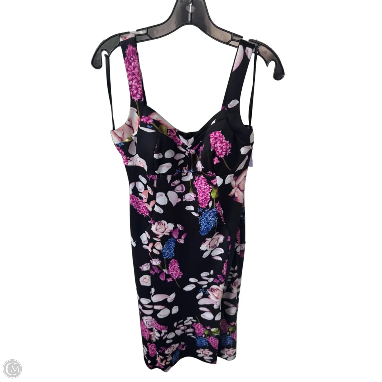 Dress Party Midi By En Focus In Black & Pink, Size: M