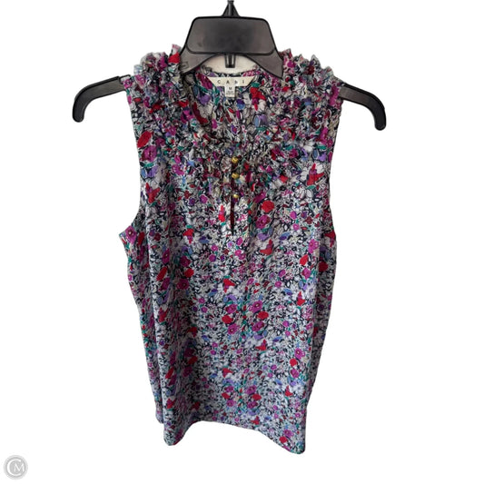 Blouse Sleeveless By Cabi In Multi-colored, Size: M