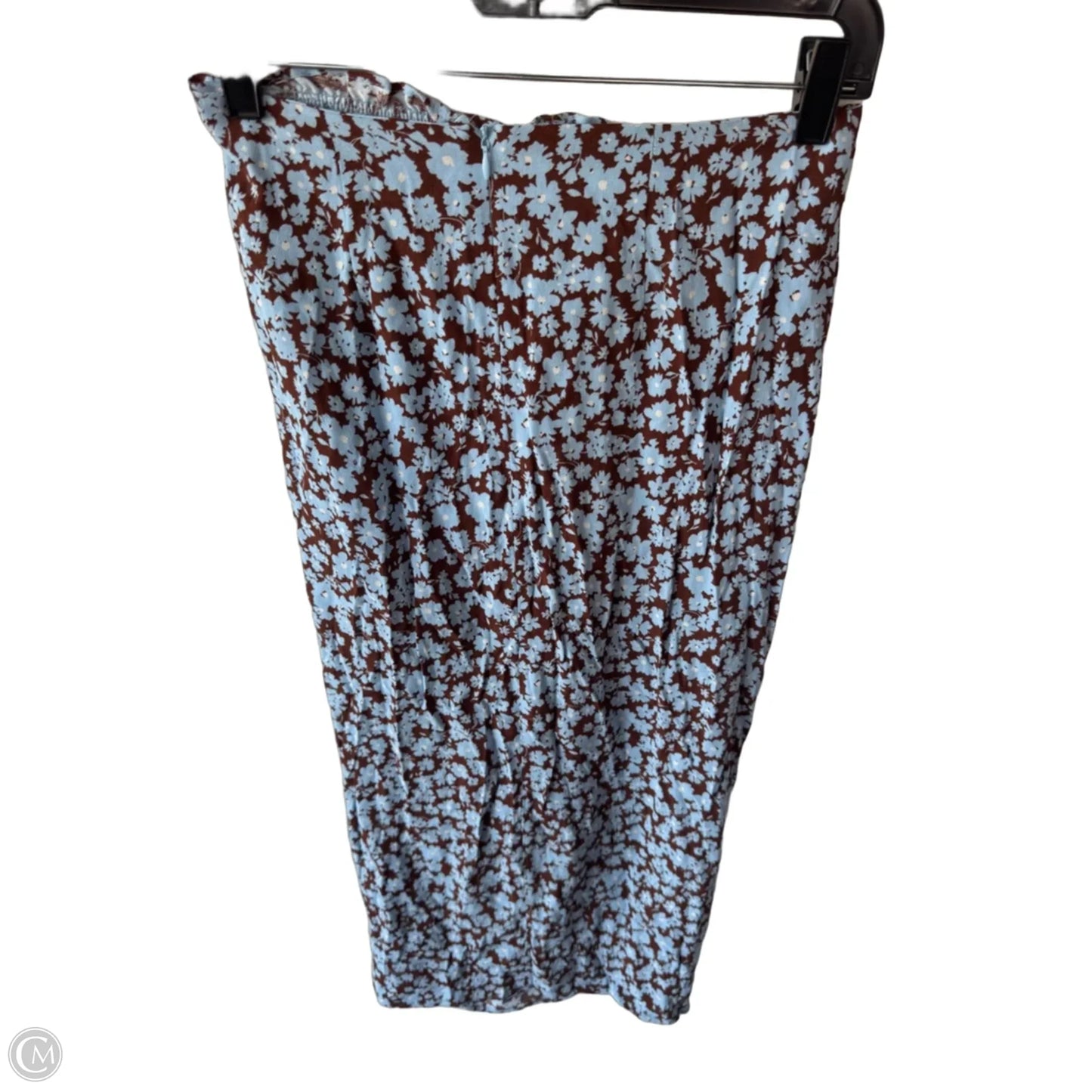 Skirt Midi By Zara In Blue & Brown, Size: 4
