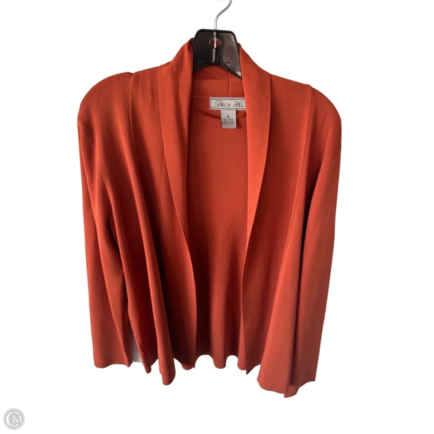 Sweater Cardigan By Clothes Mentor In Orange, Size: Xl