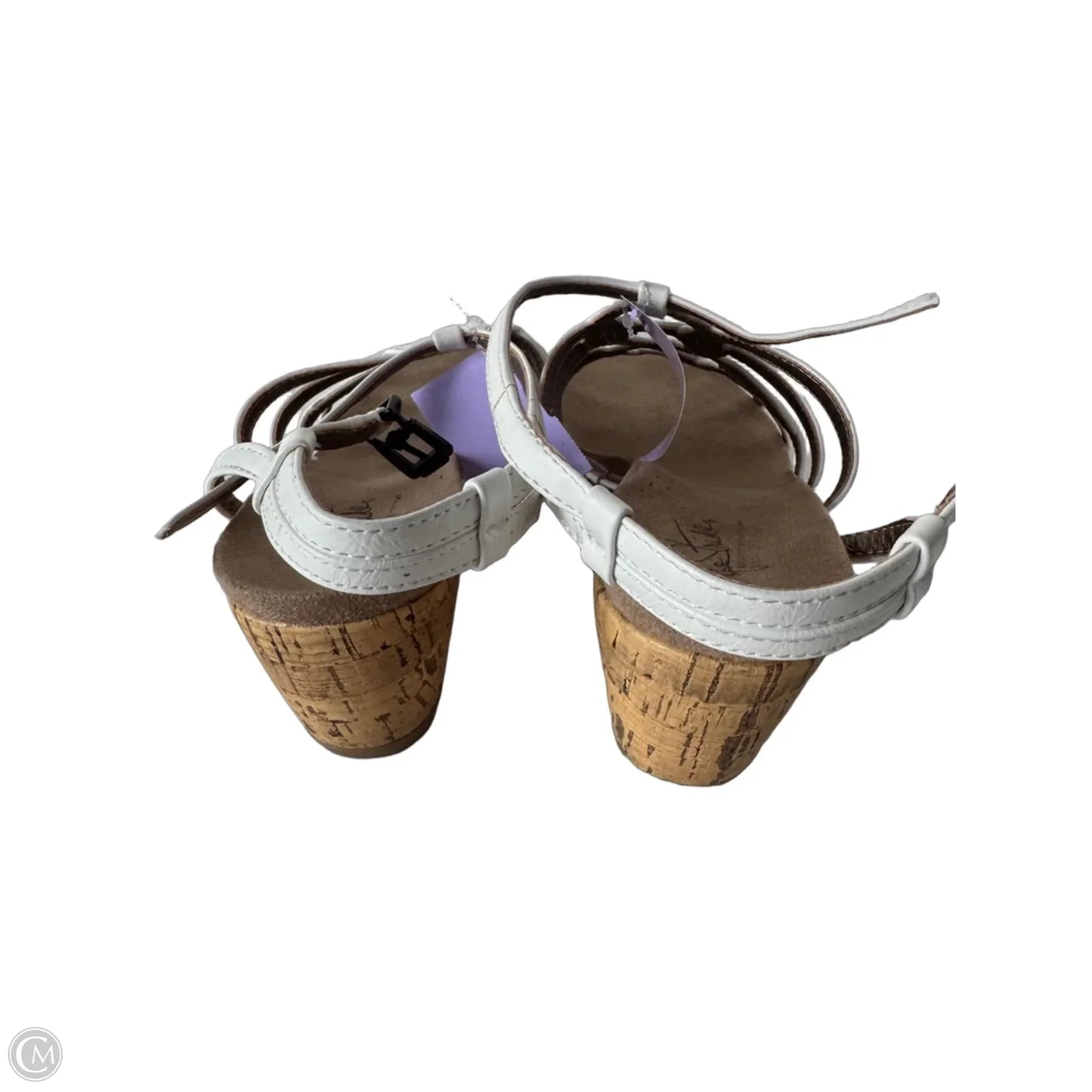 Sandals Heels Wedge By Life Stride In White, Size: 10