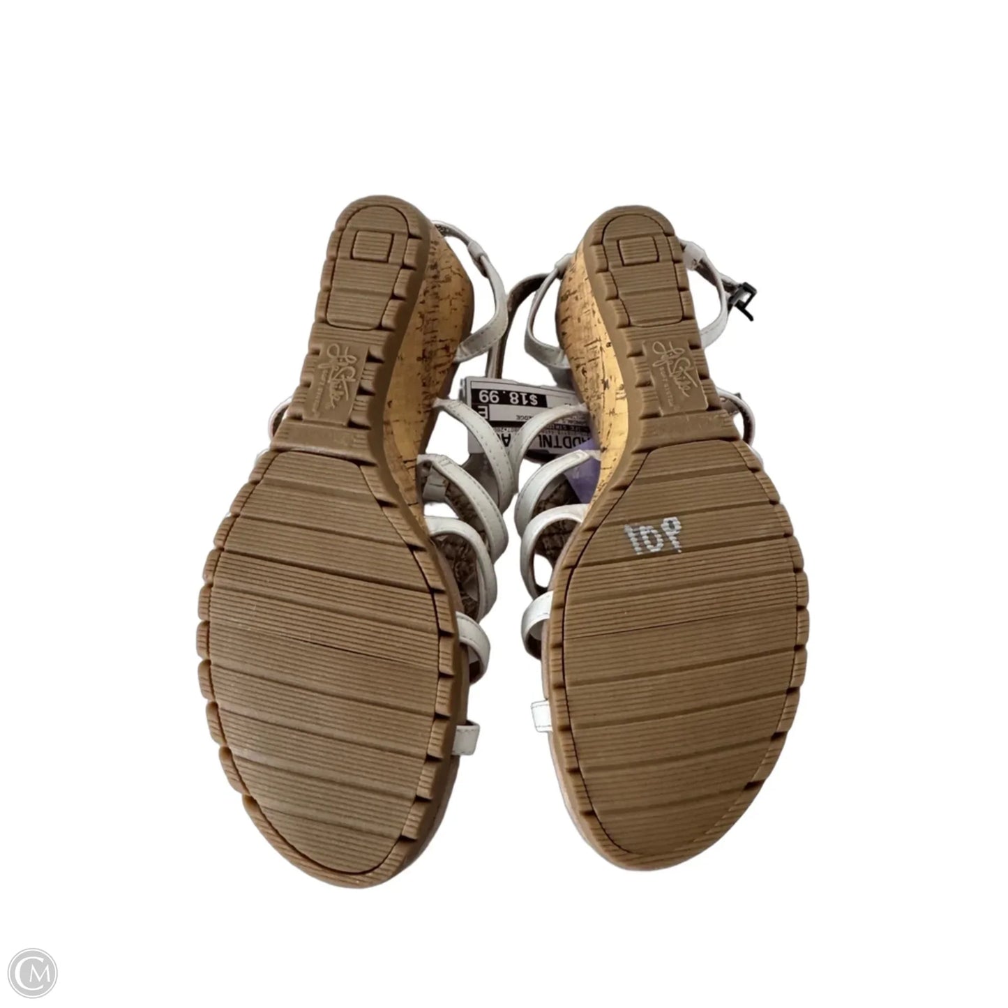 Sandals Heels Wedge By Life Stride In White, Size: 10