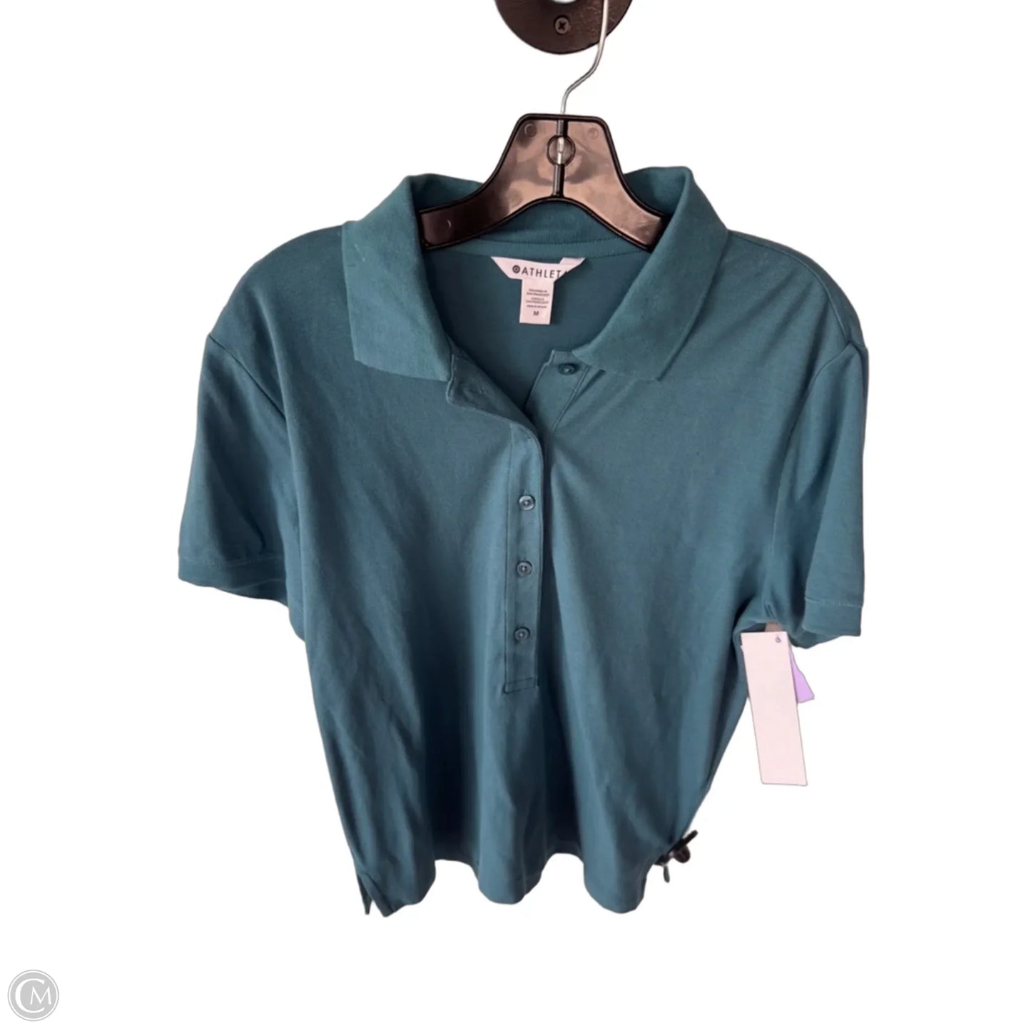 Athletic Top Short Sleeve By Athleta In Teal, Size: M