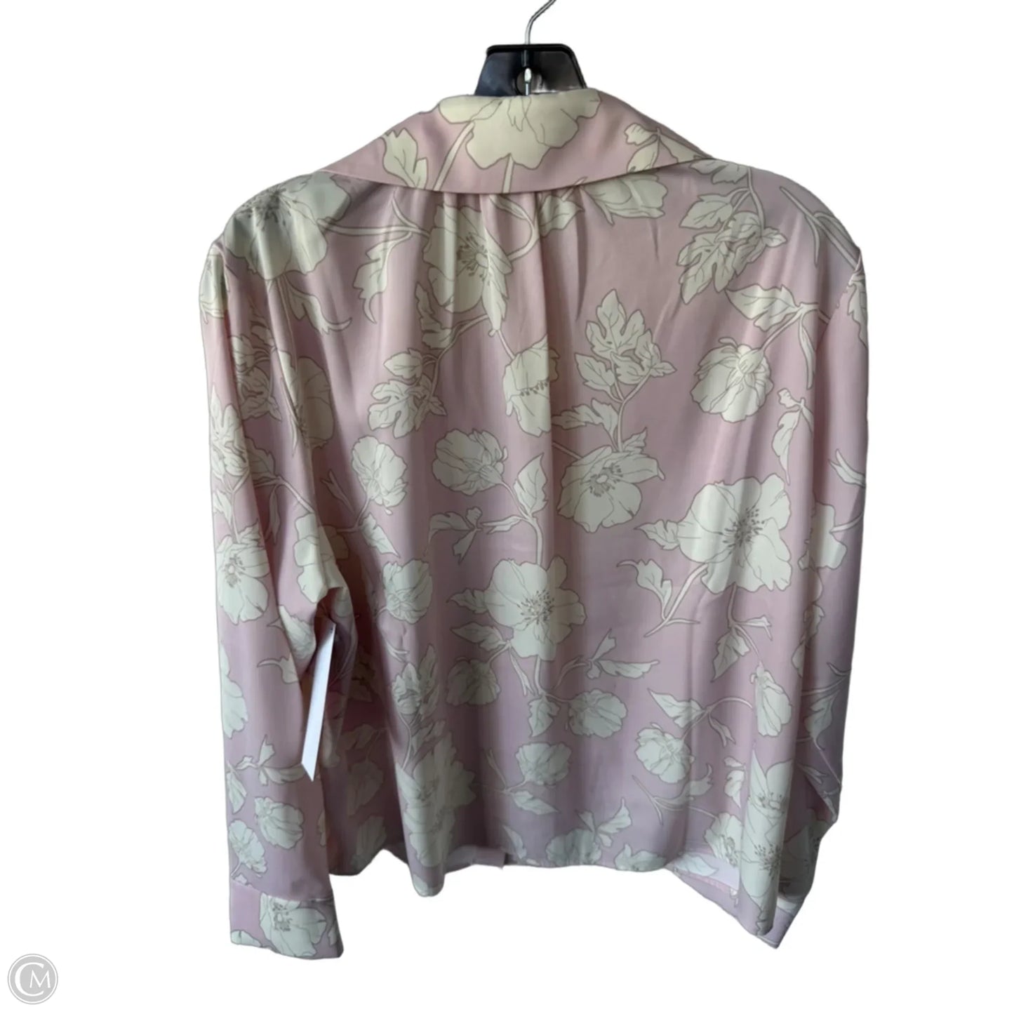 Blouse 3/4 Sleeve By Rachel Zoe In Cream & Pink, Size: L