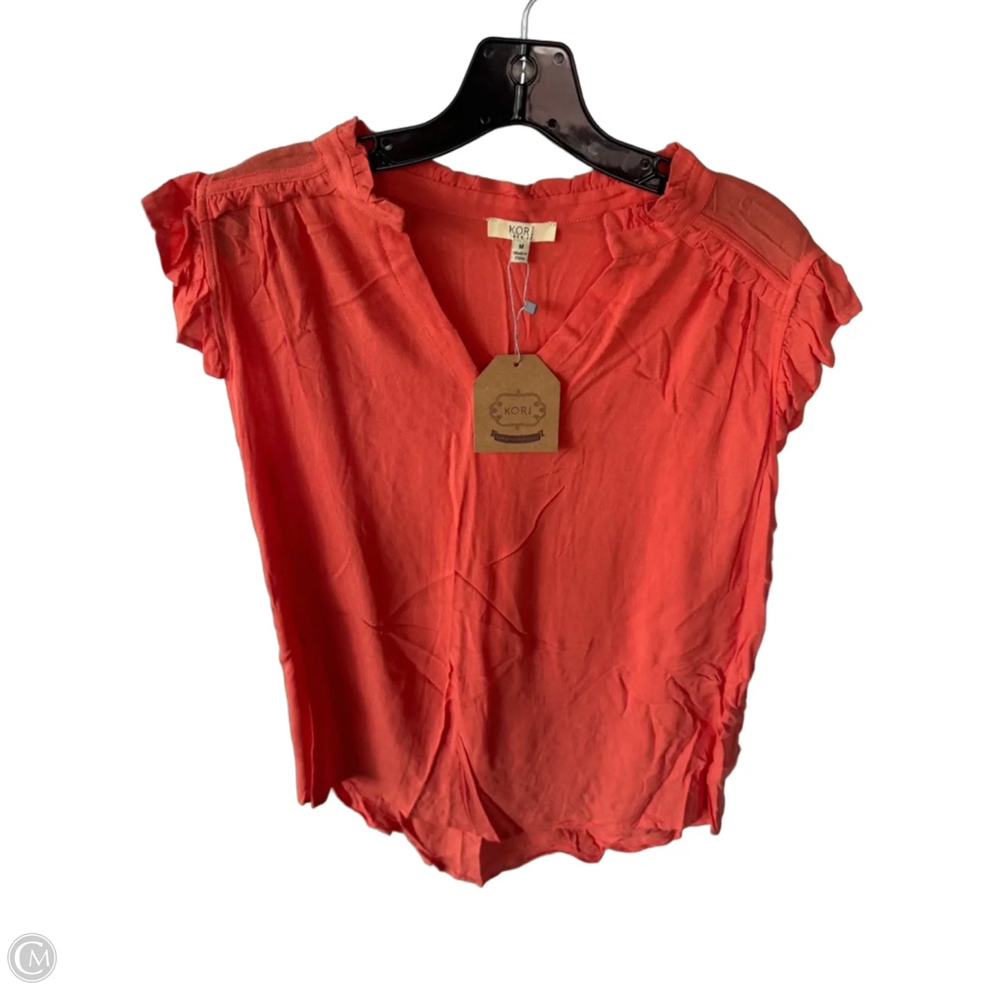 Top Sleeveless By Kori America In Orange, Size: M