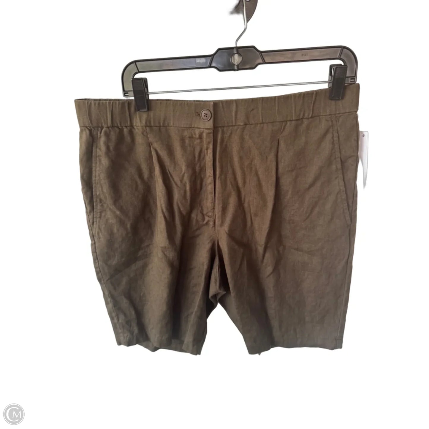 Shorts By Eileen Fisher In Green, Size: 8p