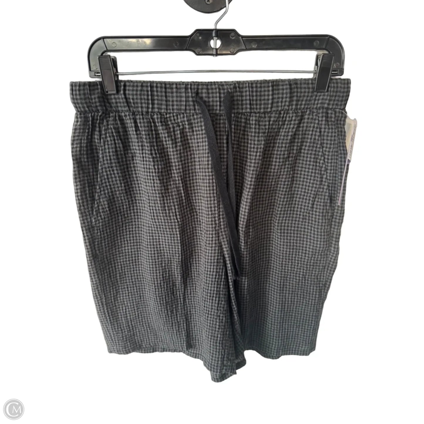 Shorts By Eileen Fisher In Black & Grey, Size: 4p