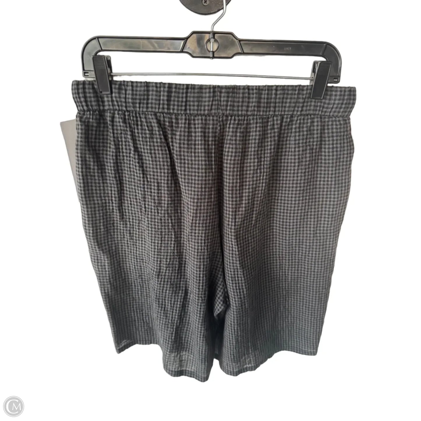 Shorts By Eileen Fisher In Black & Grey, Size: 4p