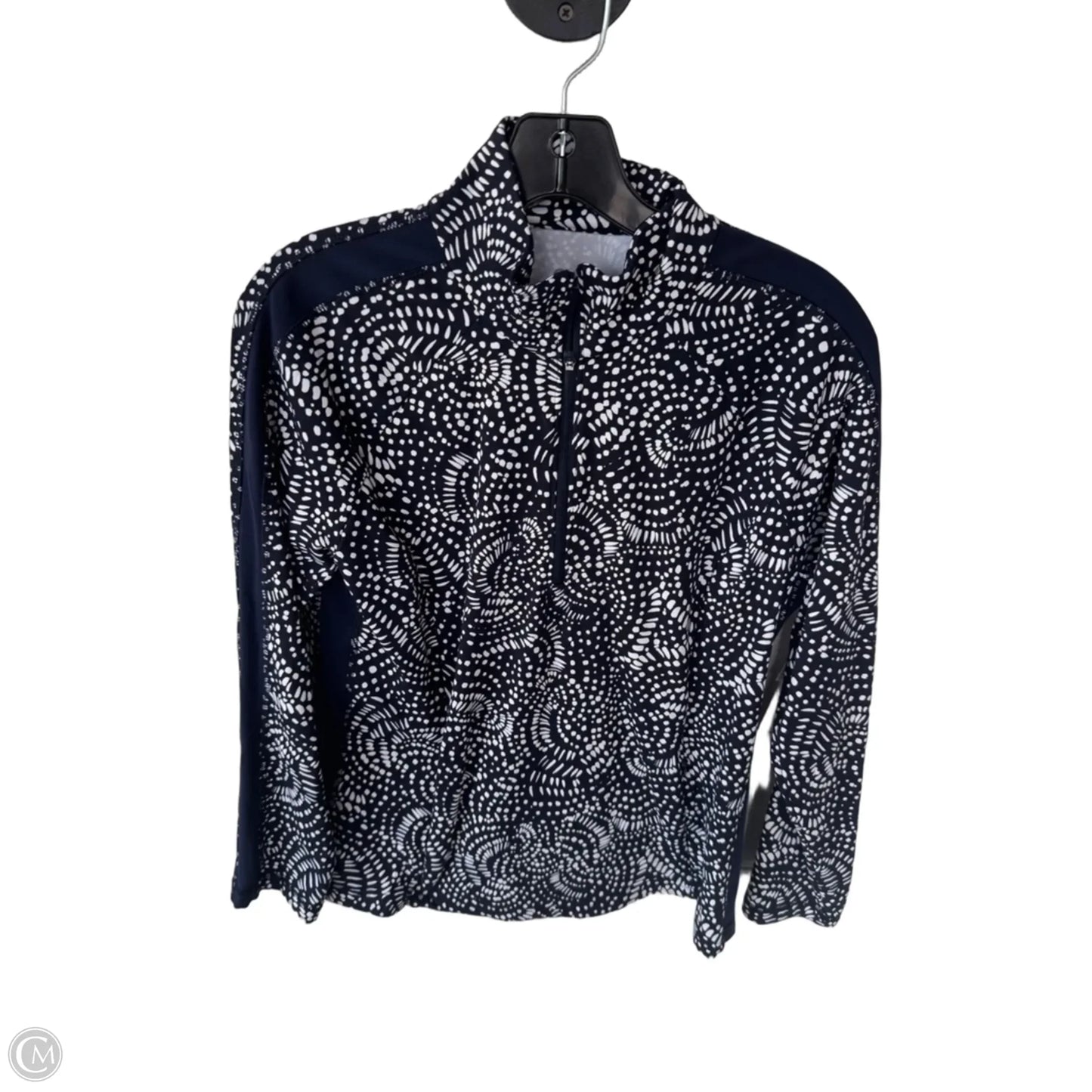 Athletic Top Long Sleeve Crewneck By Talbots In Blue & White, Size: Mp