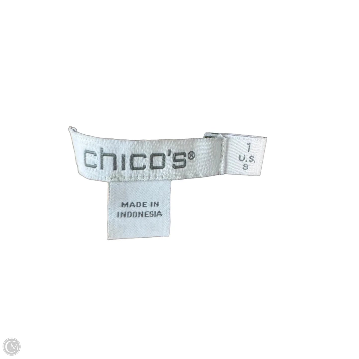 Blouse 3/4 Sleeve By Chicos In Black & Purple, Size: M