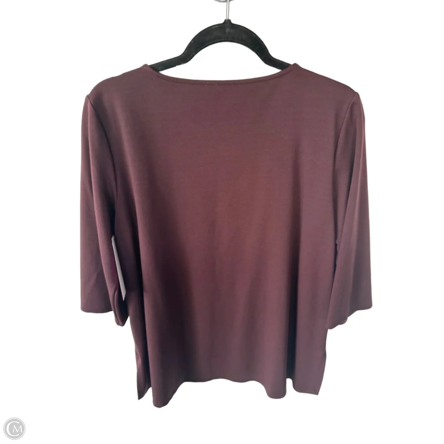 Tunic 3/4 Sleeve By Eileen Fisher In Brown, Size: M
