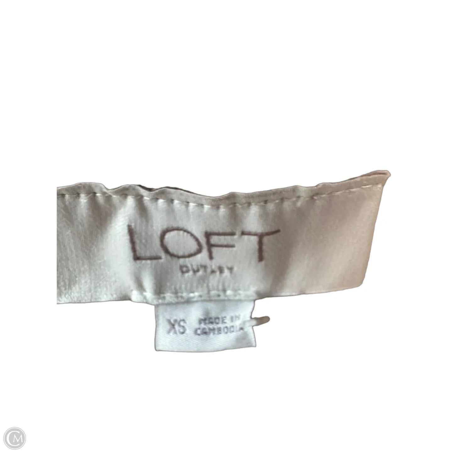 Sweater By Loft In Tan & White, Size: Xs