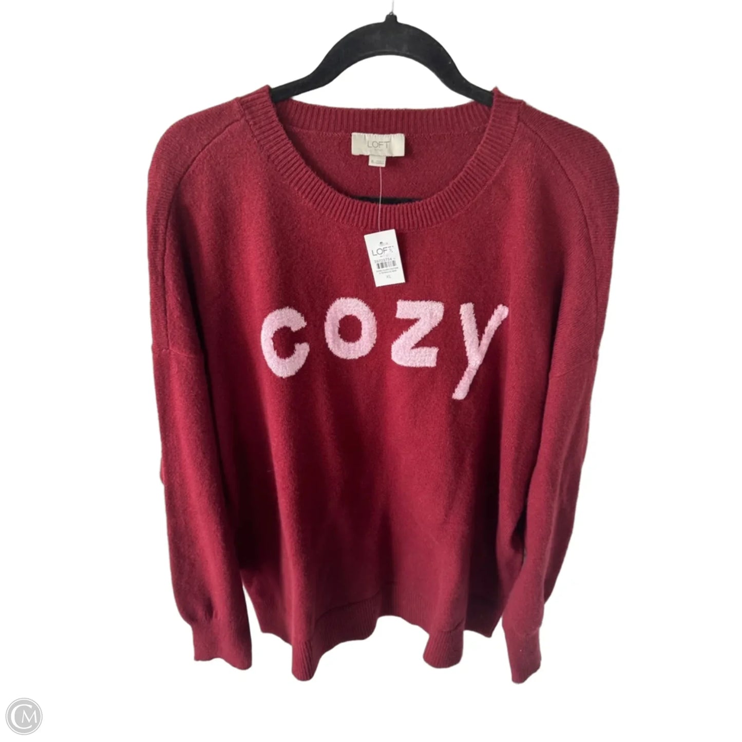 Sweater By Loft In Pink & Red, Size: Xl