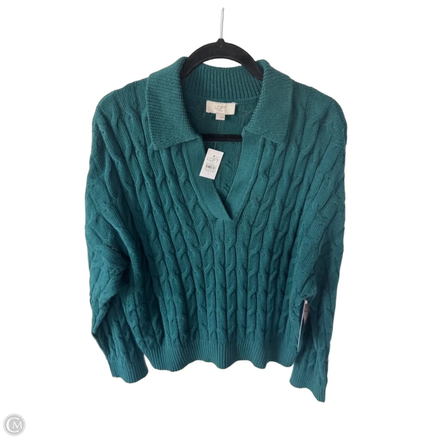Sweater By Loft In Green, Size: Xl