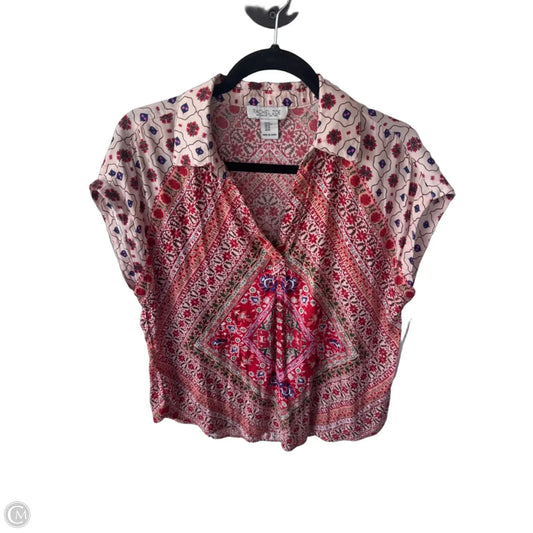 Blouse Sleeveless By Rachel Zoe In Pink & Red, Size: M