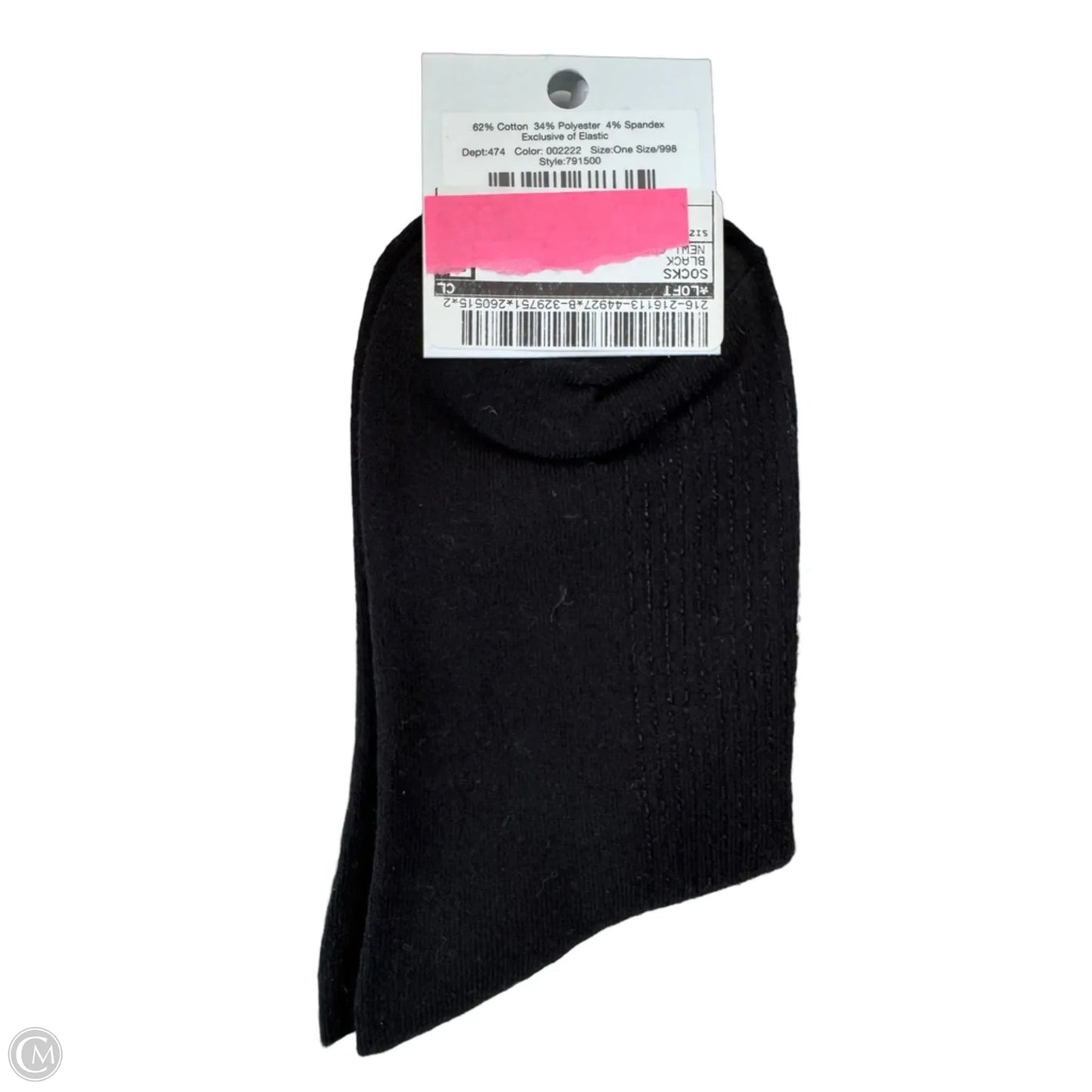 Socks By Loft In Black, Size: Osfm