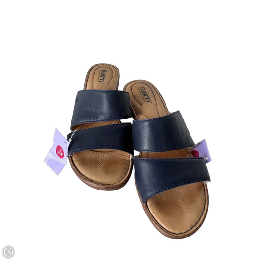 Sandals Heels Wedge By Born In Blue & Tan, Size: 8