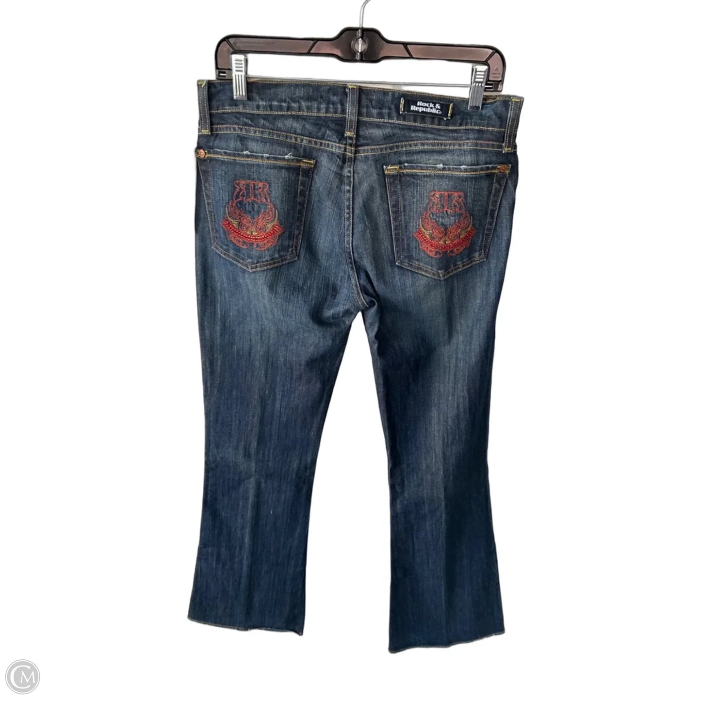 Jeans Boot Cut By Rock And Republic In Blue Denim, Size: 10