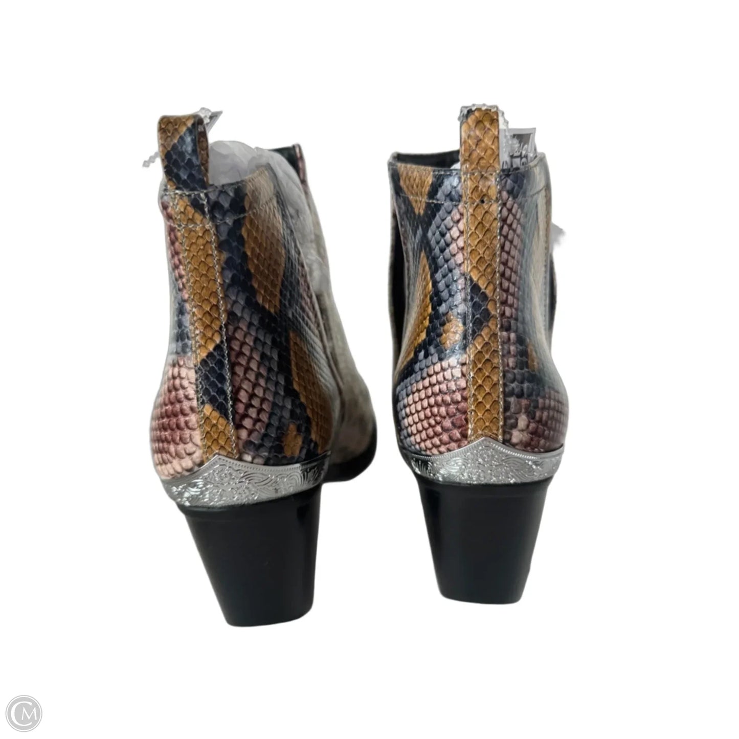 Boots Ankle Heels By Jeffrey Campbell In Snakeskin Print, Size: 11