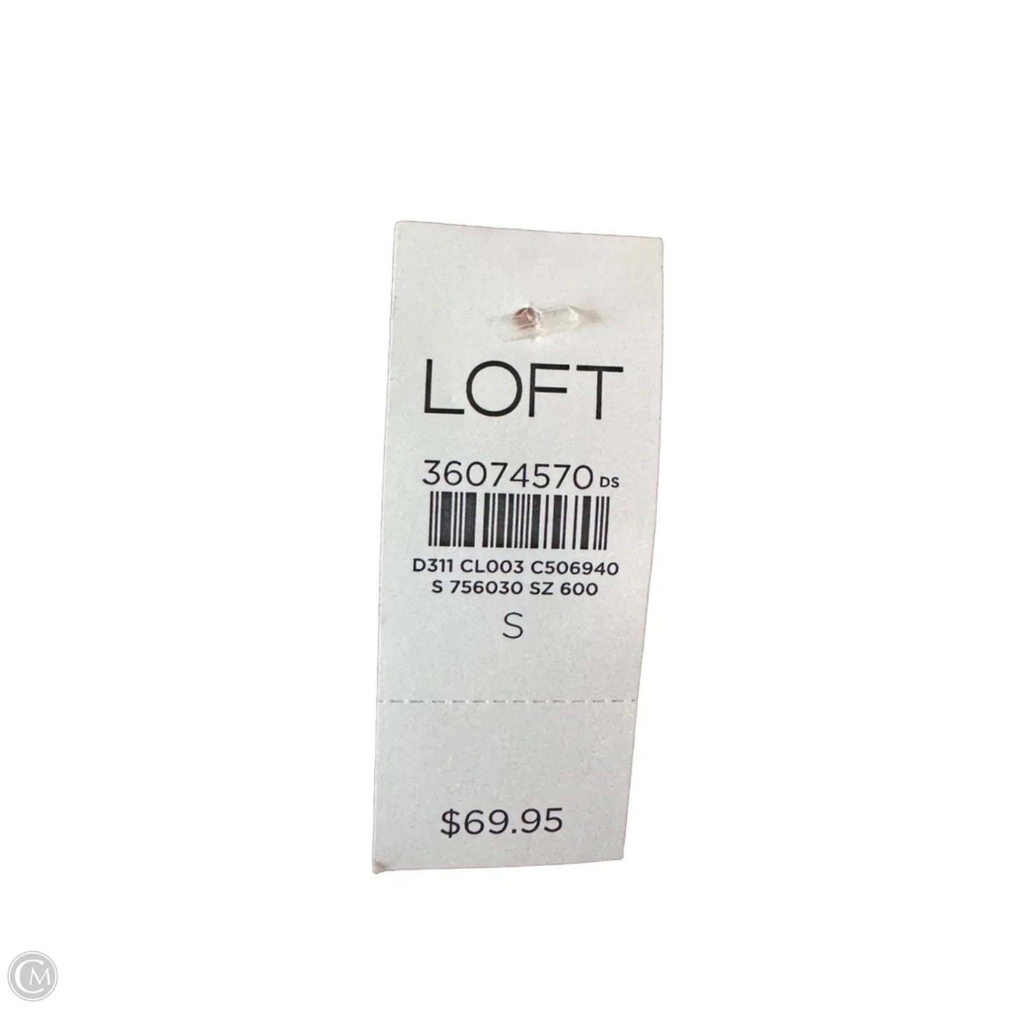 Blouse Long Sleeve By Loft In Pink & Red, Size: S