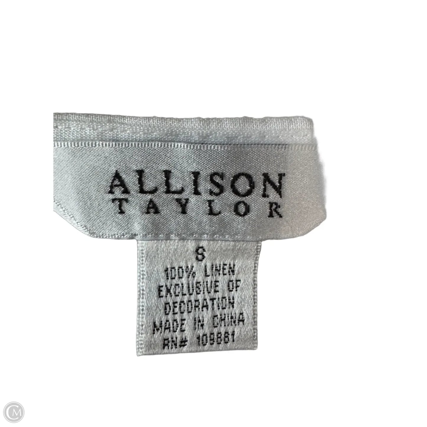Tunic 3/4 Sleeve By Allison Taylor In Black & White, Size: S