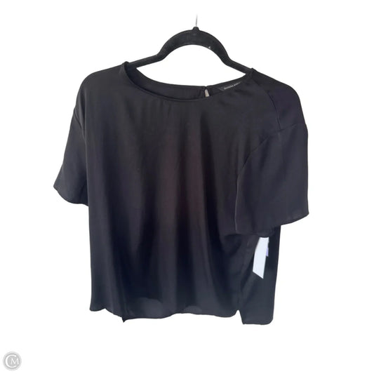 Blouse Short Sleeve By Banana Republic In Black, Size: Xl